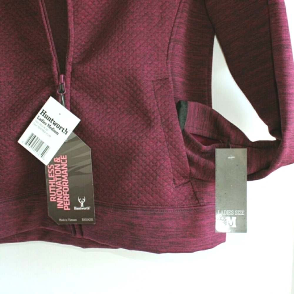 Huntworth Ladies Full Zip Performance Knit Hoodie - Picture 5 of 8